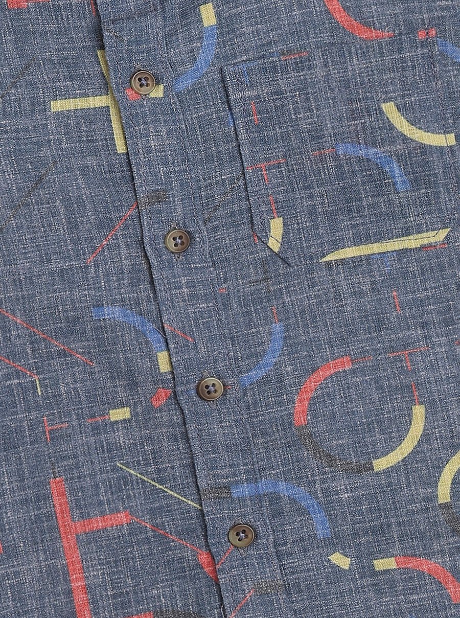 Kids Abstract Printed Short Sleeves Shirt