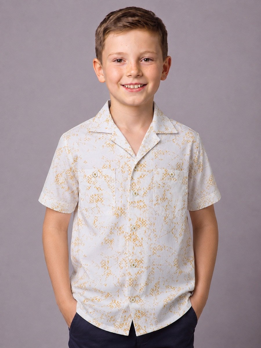 Boys All-Over Print Short Sleeves Shirt