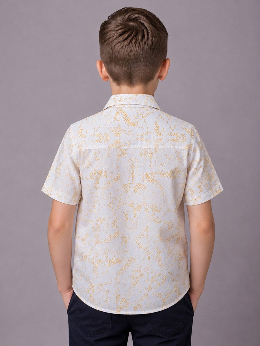 Boys All-Over Print Short Sleeves Shirt