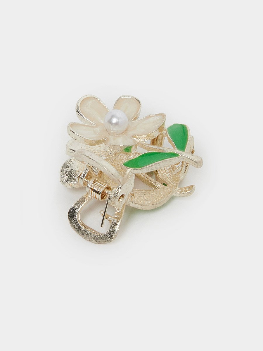 Kids White Floral Claw