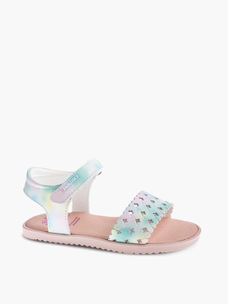 Perforated Hook and Loop Sandals
