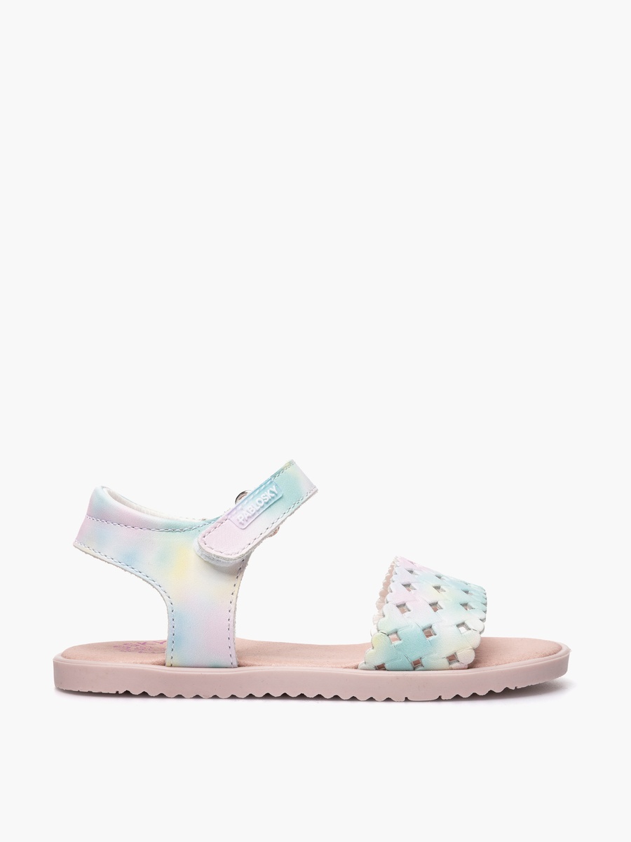 Perforated Hook and Loop Sandals