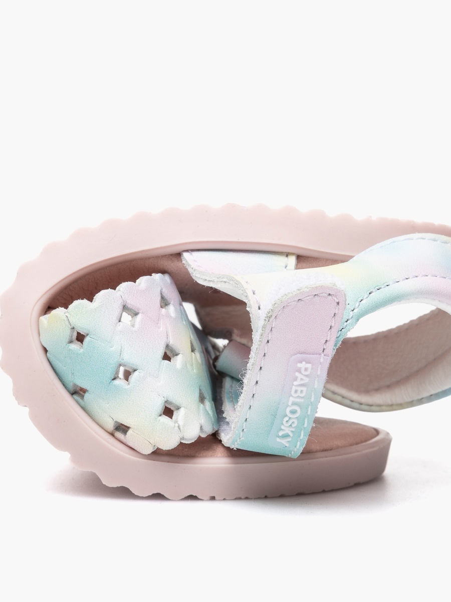 Perforated Hook and Loop Sandals