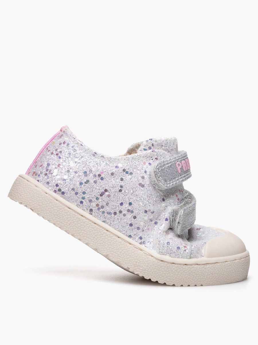 Canvas Ankle Sneakers with Hook and Loop Closure