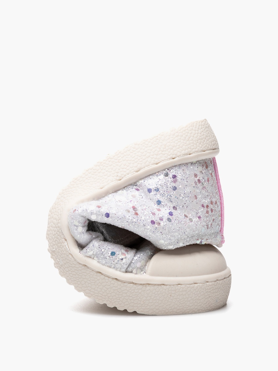 Canvas Ankle Sneakers with Hook and Loop Closure