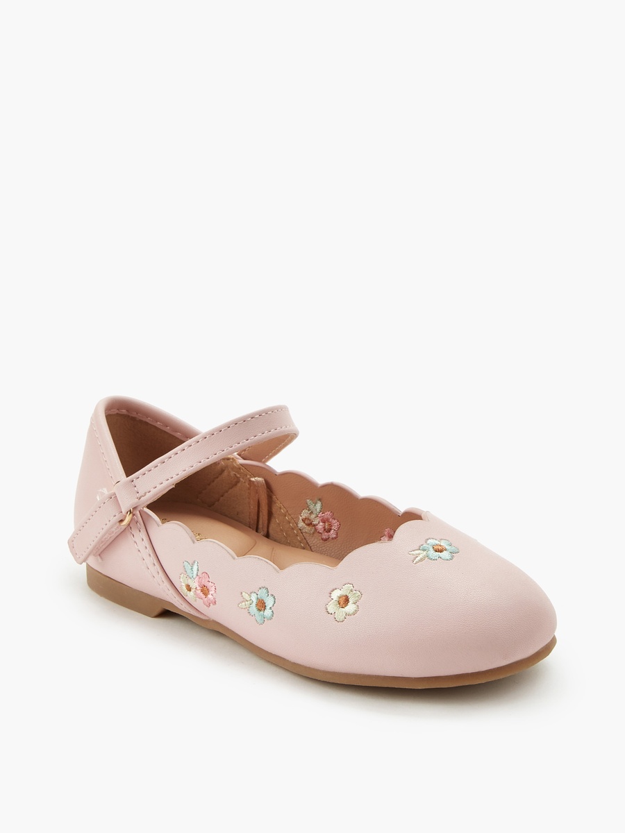 حذاء باليرينا بشريط إغلاق للبنات من جونيورز