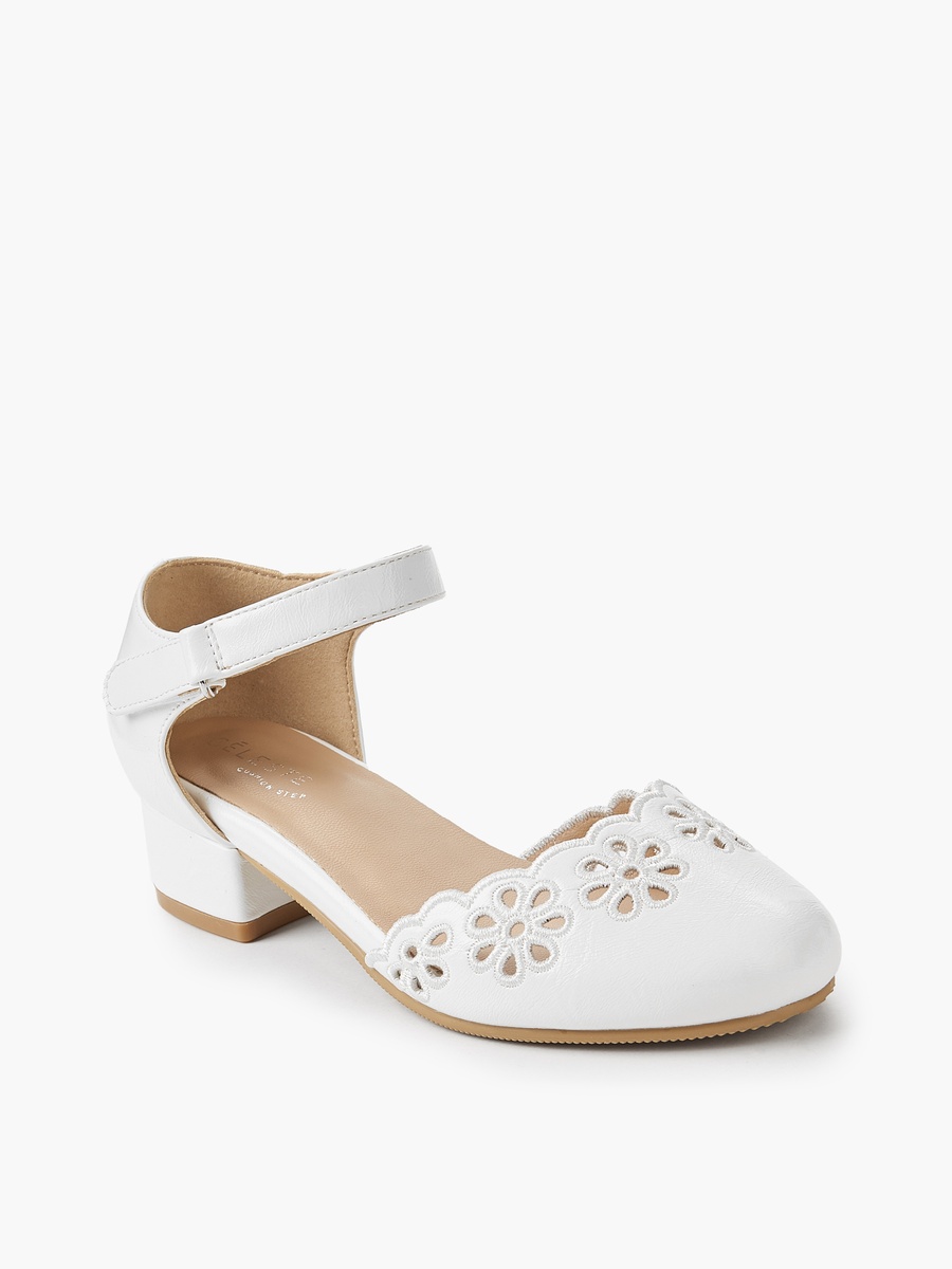 Hook and Loop Block Heel Shoes