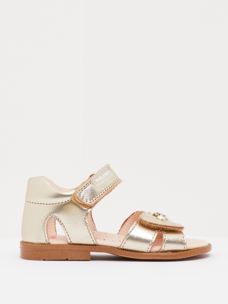 Strap Sandals with Hook and Loop Closure