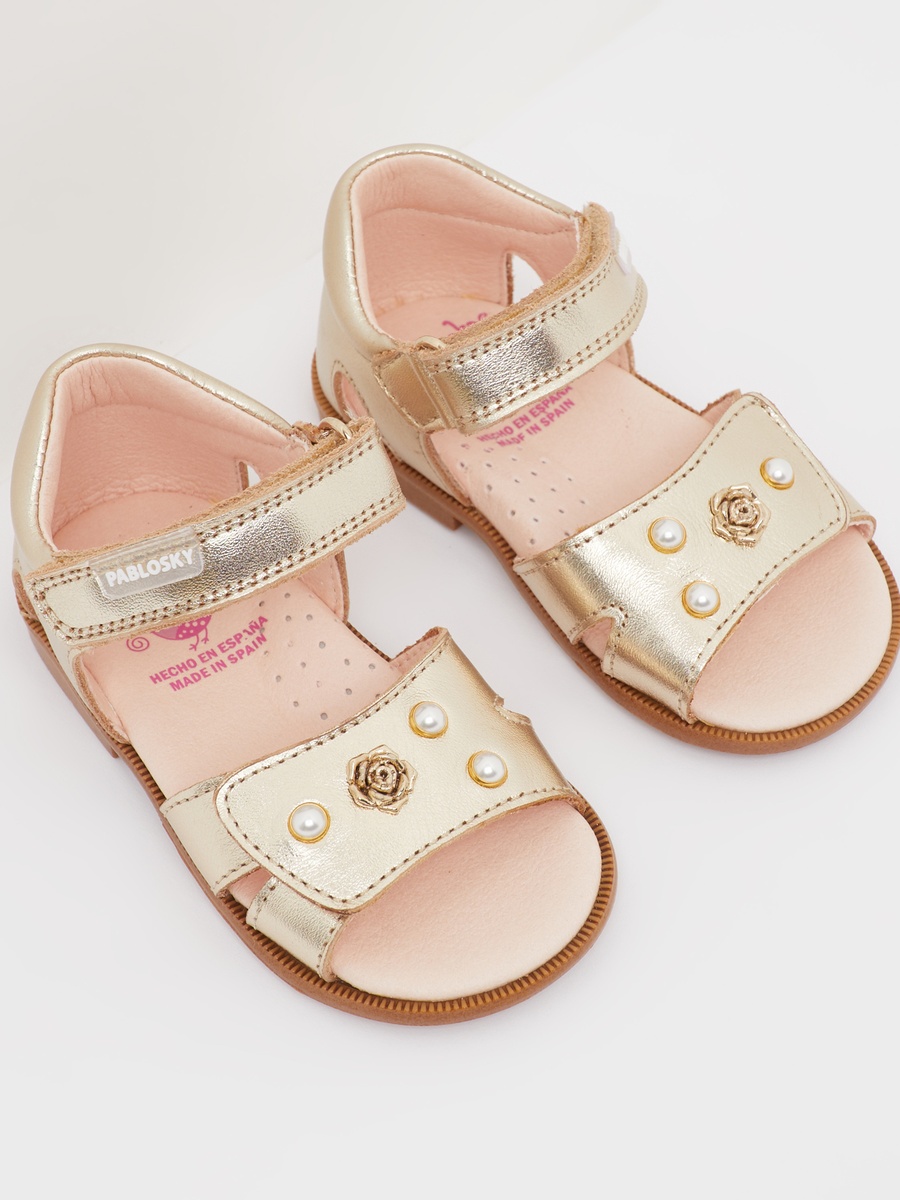 Strap Sandals with Hook and Loop Closure