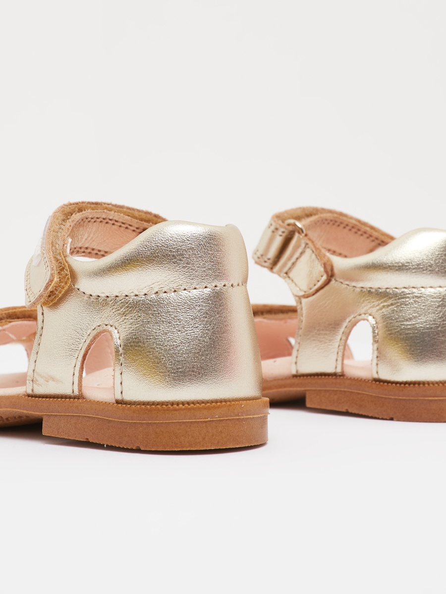 Strap Sandals with Hook and Loop Closure