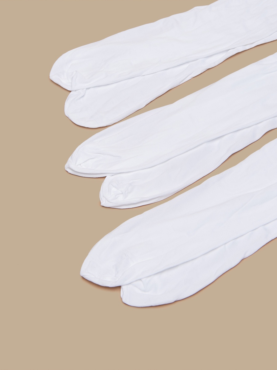 Solid Closed Feet Tights - Set of 3