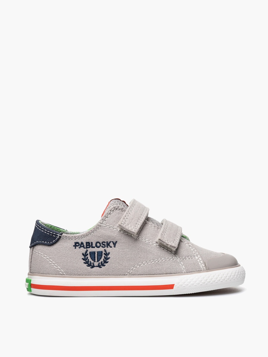 Canvas Sneakers with Hook and Loop Closure