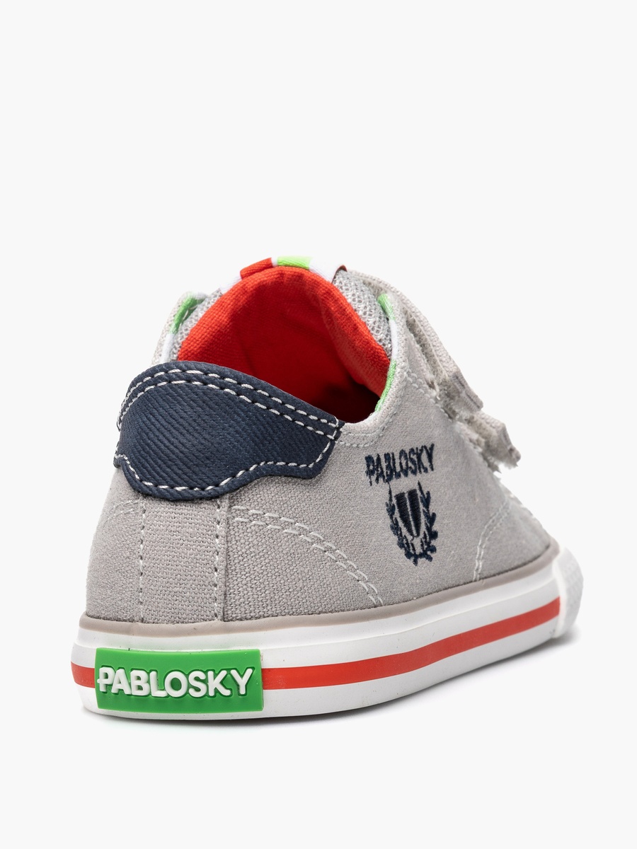 Canvas Sneakers with Hook and Loop Closure