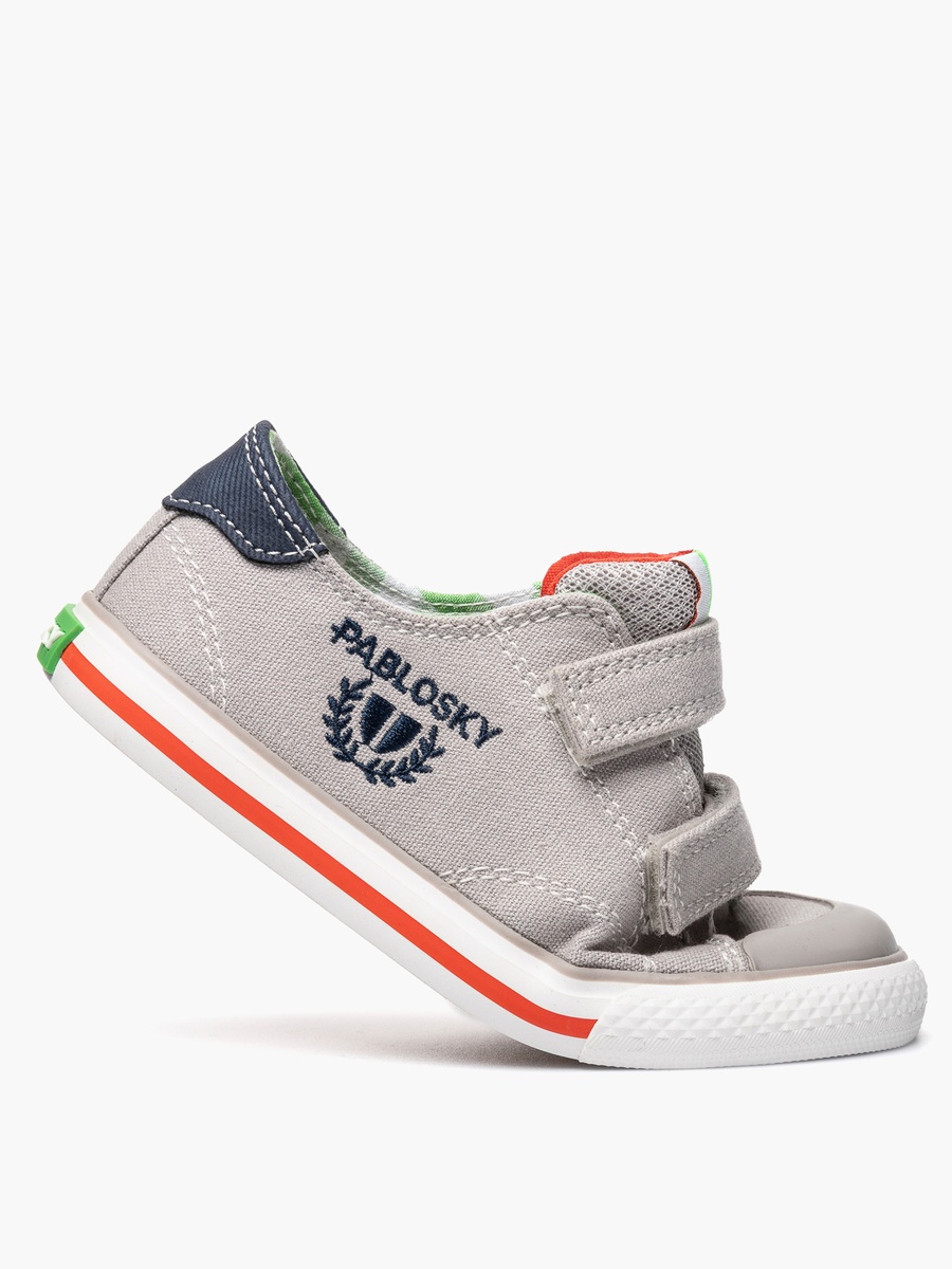 Canvas Sneakers with Hook and Loop Closure