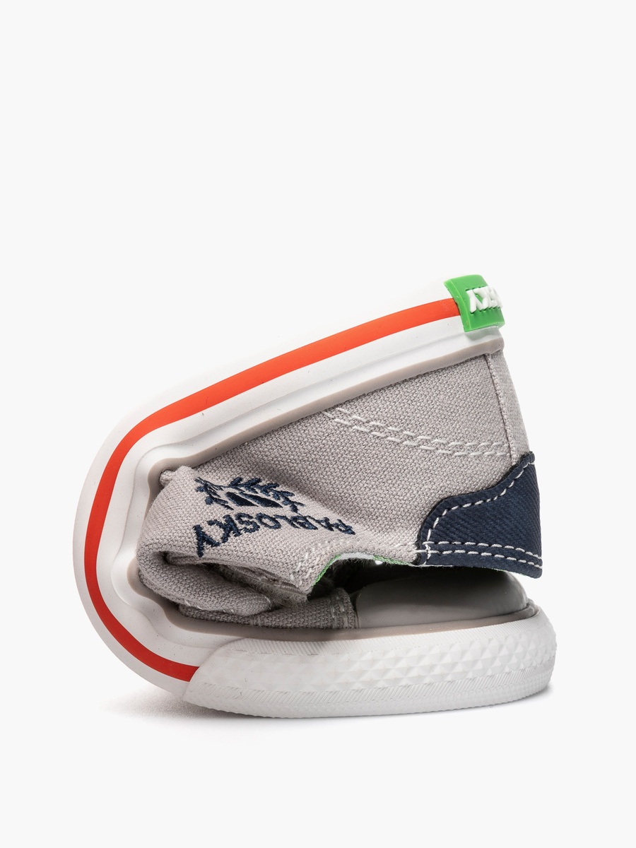 Canvas Sneakers with Hook and Loop Closure
