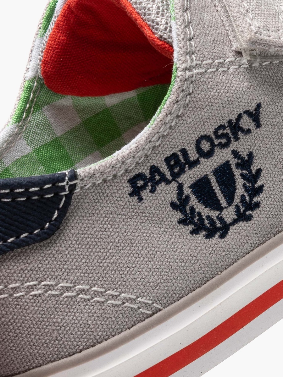 Canvas Sneakers with Hook and Loop Closure