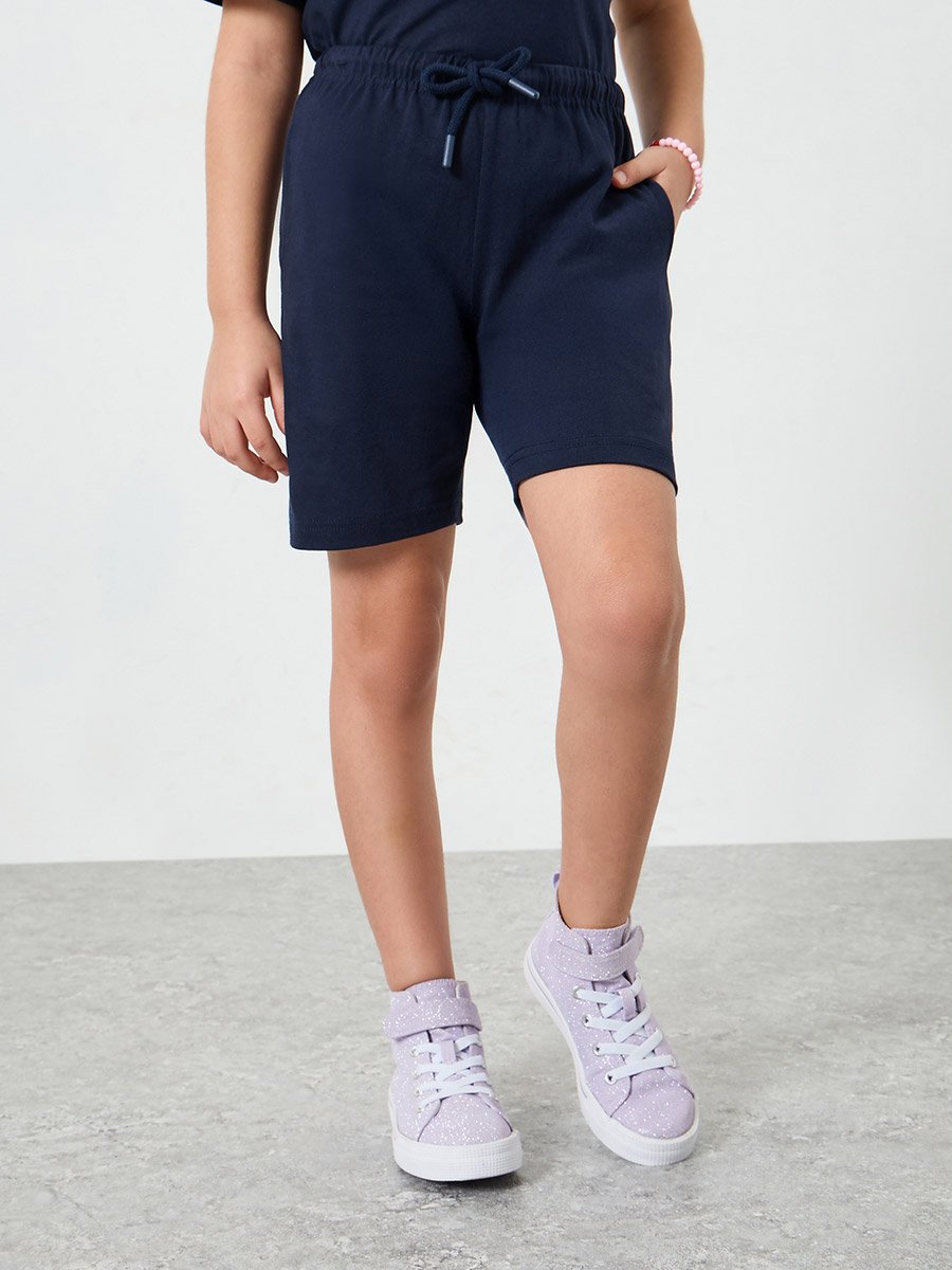 Girls Text Print Oversized T-Shirt and Shorts Set