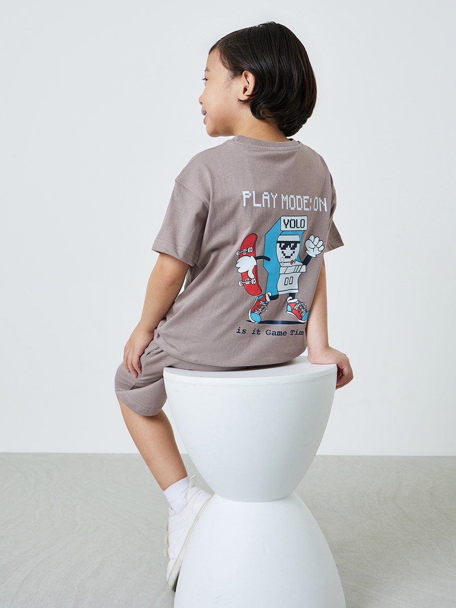 Boys Cotton Graphic Print Oversized T-Shirt
