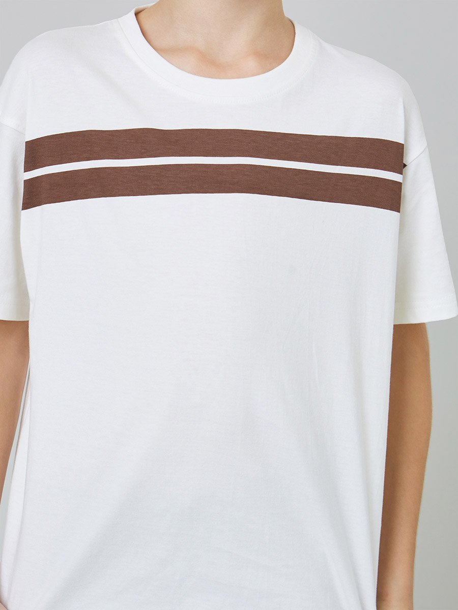 Teen Boys Striped Oversized T-Shirt and Shorts Set