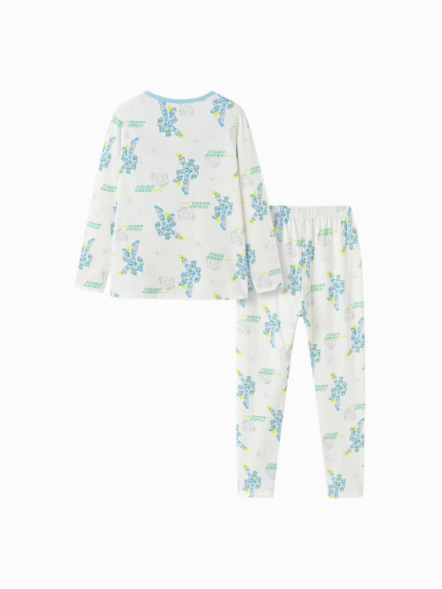 Pajama Set with Cartoon Print