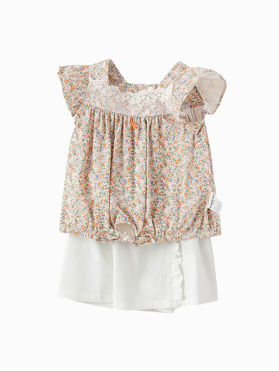 Printed Top and Shorts Set