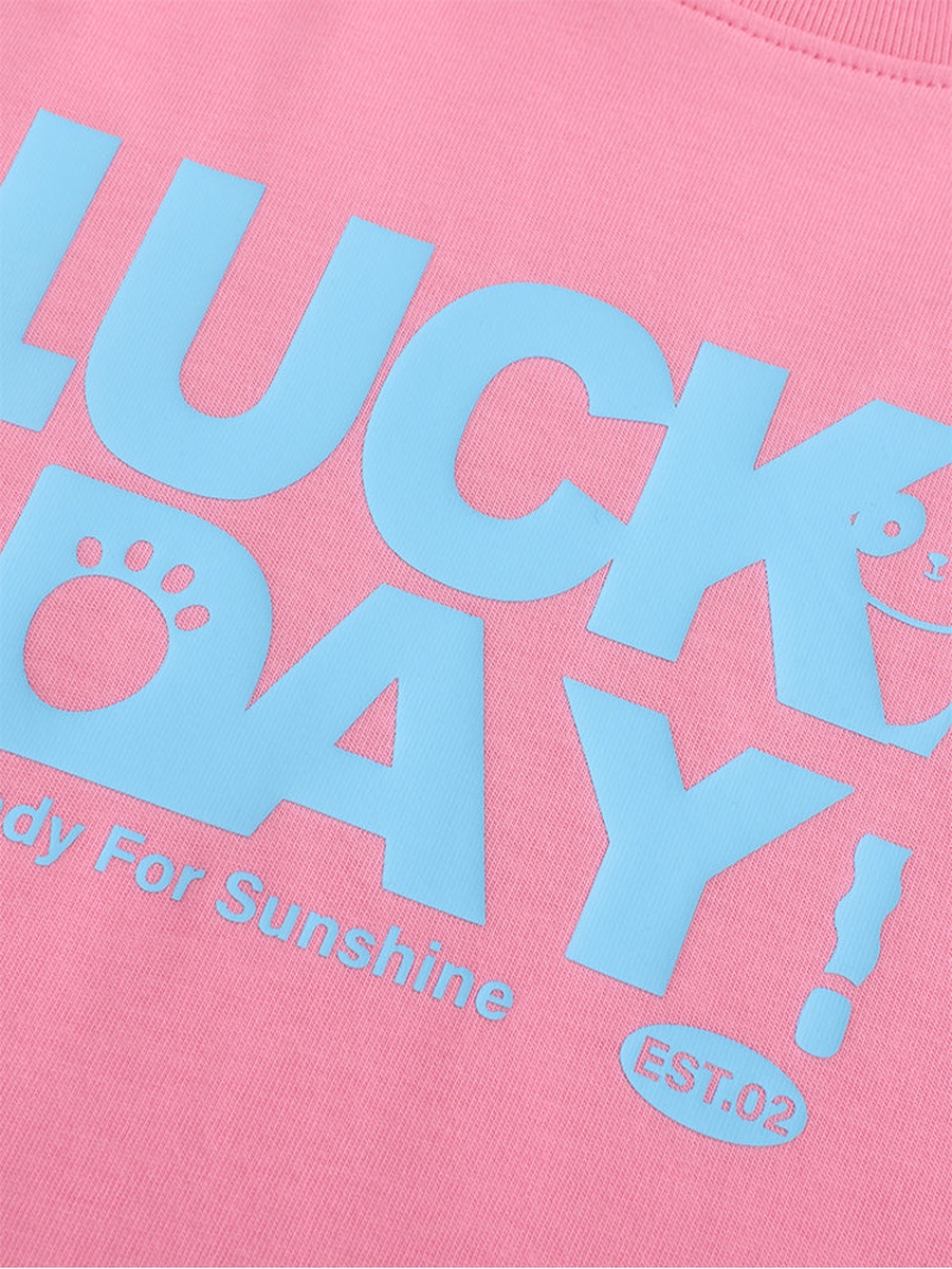 Pack of 2 - Slogan Print Short Sleeve T-Shirt