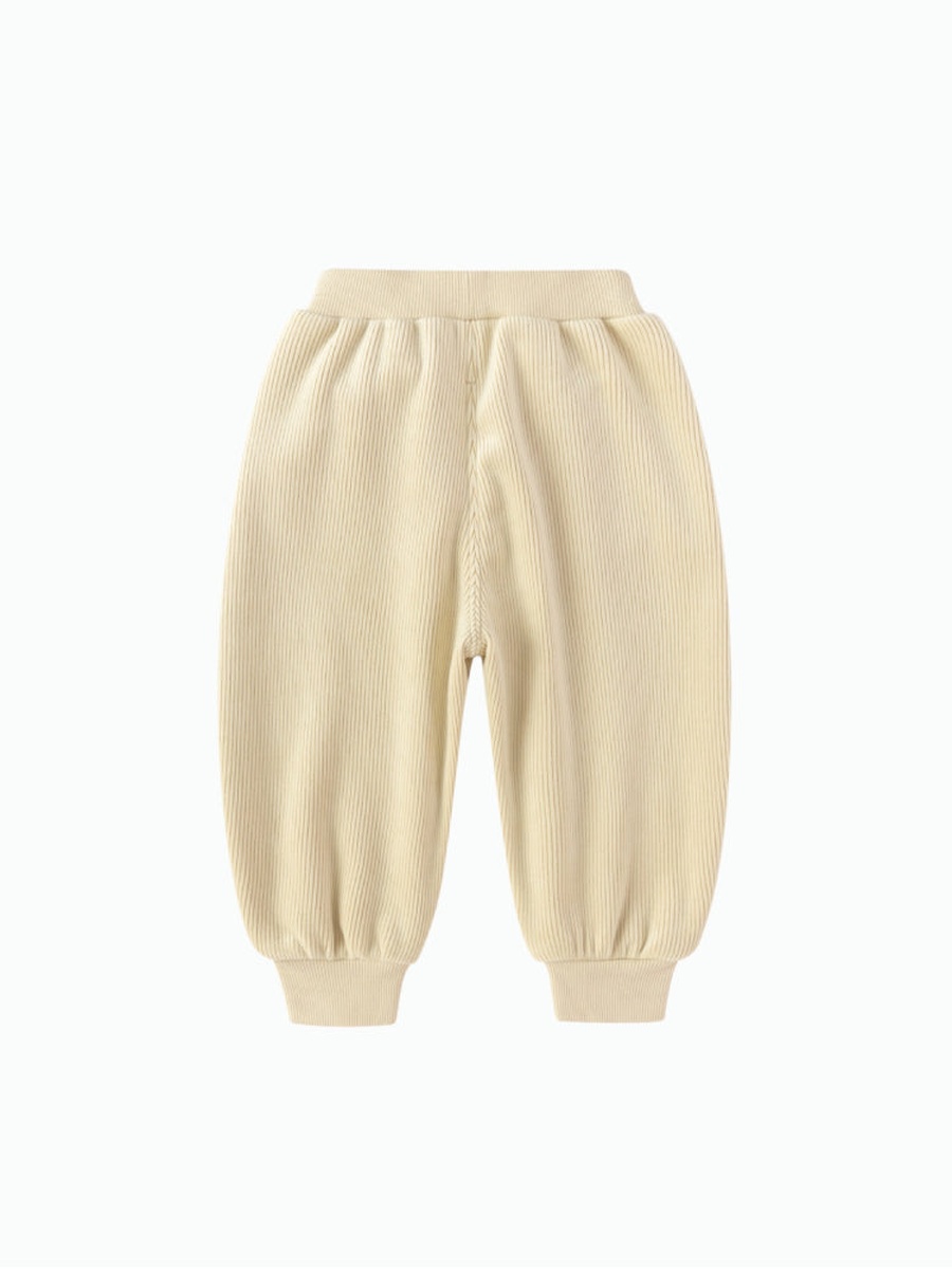 Joggers with Embroidered Flowers