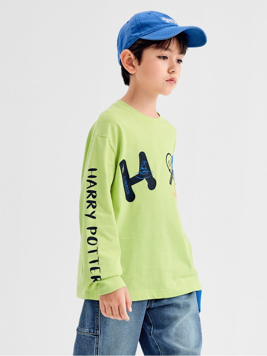 Sweatshirt with Front And Sleeve Print
