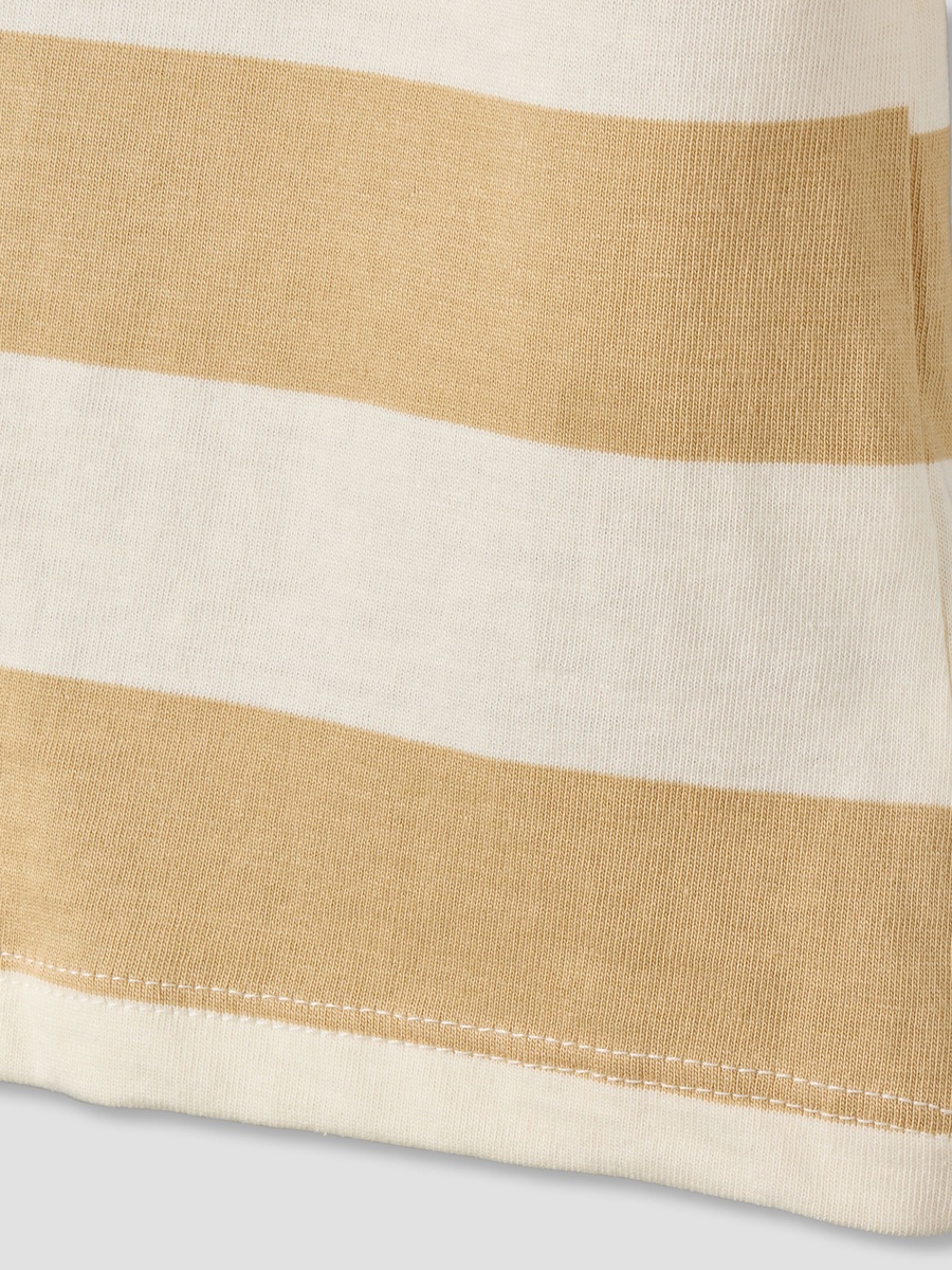 Crew Neck Short Sleeves T-Shirt with Stripes