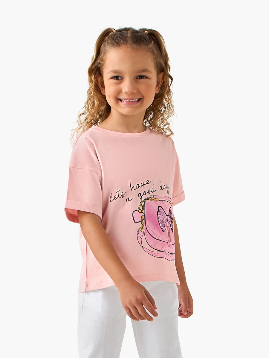 Crew Neck Short Sleeves T-Shirt with Graphic Print
