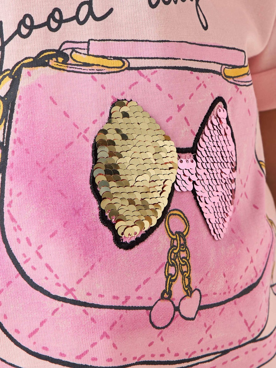 Crew Neck Short Sleeves T-Shirt with Graphic Print