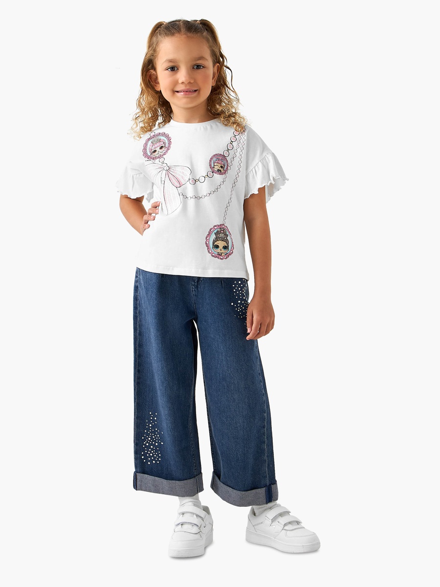 Crew Neck Short Sleeves T-Shirt with L.O.L. Surprise Print