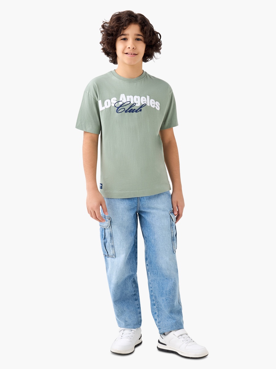 Crew Neck Short Sleeves T-Shirt with Print
