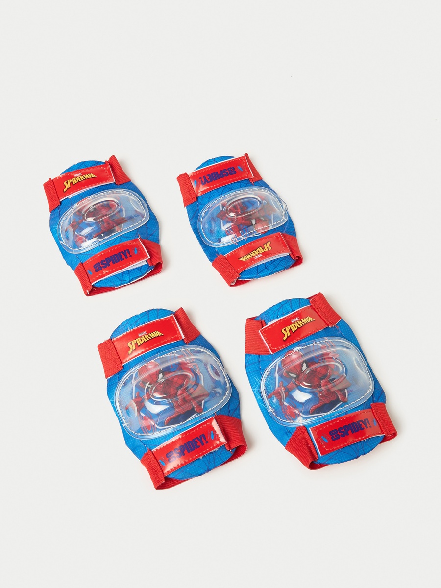 Spider-Man Print Roller Skates with Elbow and Knee Pads