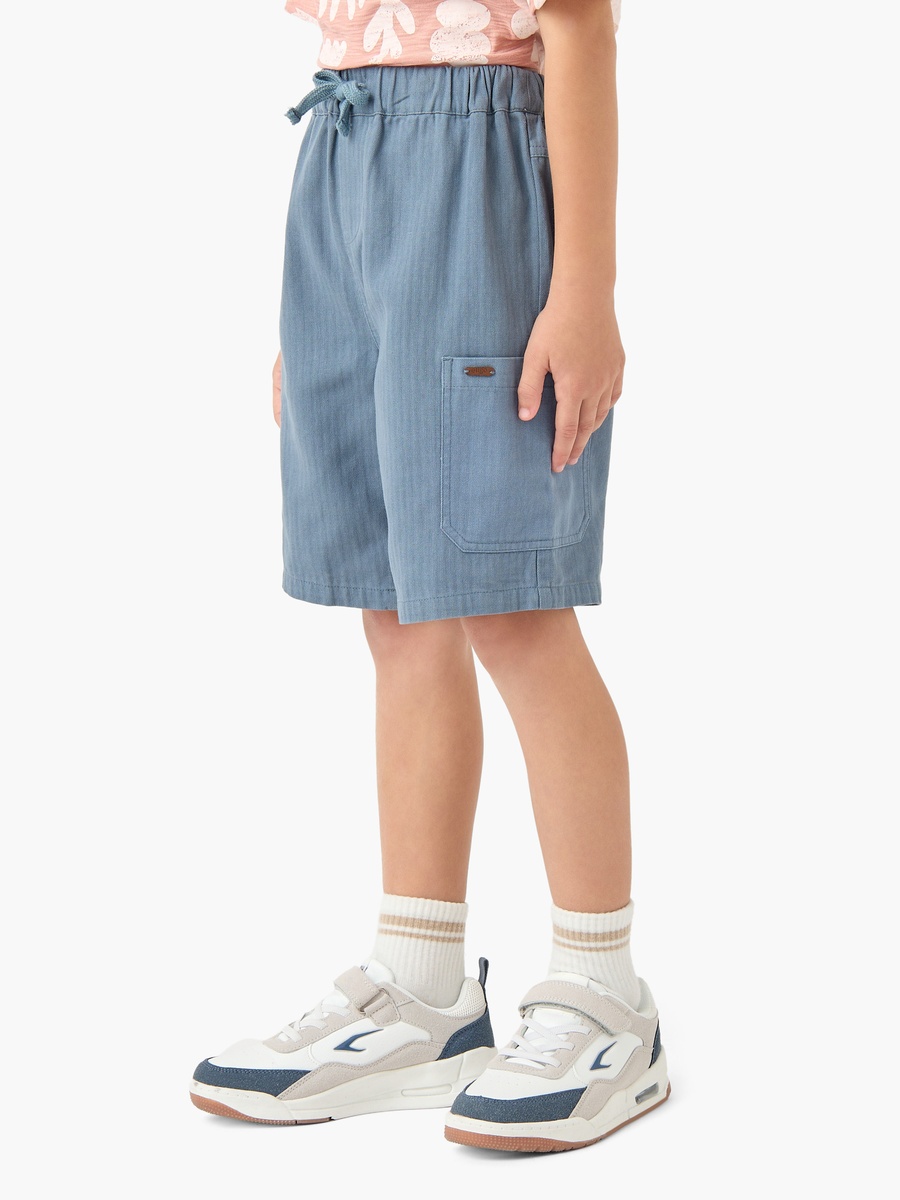 Drawstring Waist Shorts with Textured Design