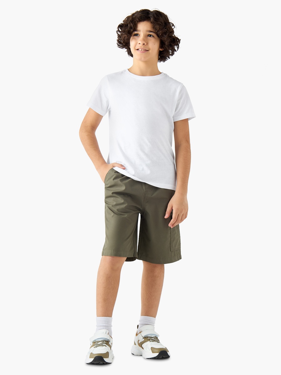 Drawstring Waist Shorts with Flap Pockets