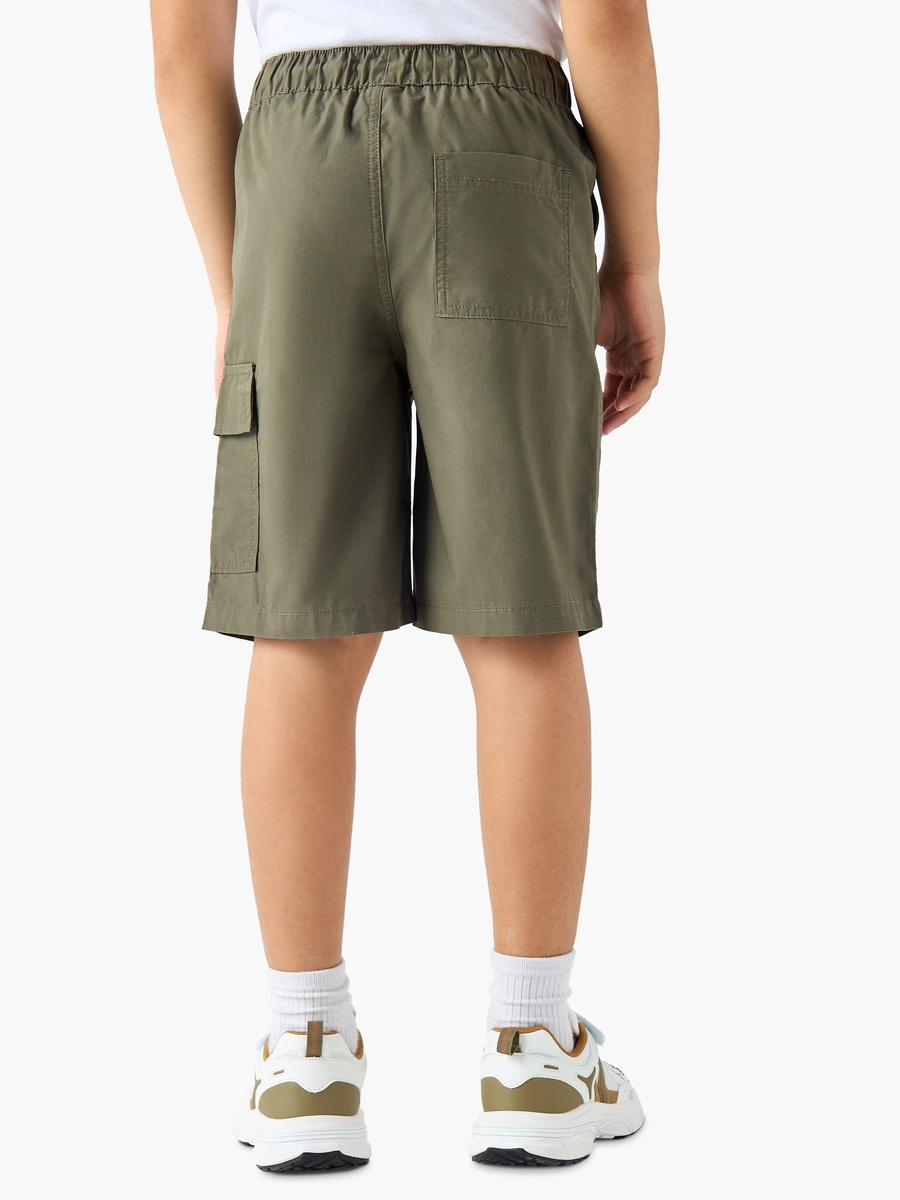 Drawstring Waist Shorts with Flap Pockets