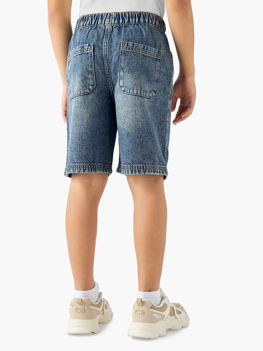 Drawstring Waist Denim Shorts with Pockets