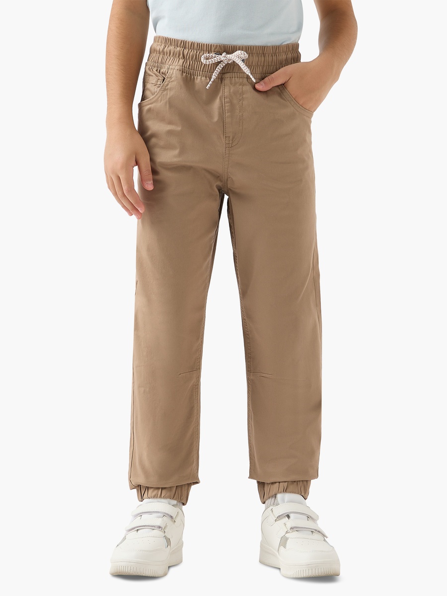 Solid Pants with Drawstring Closure and Pockets