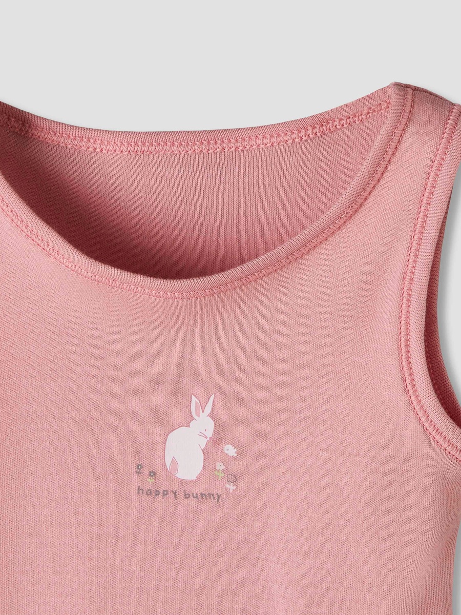 Pack of 7 Round Neck Sleeveless Bodysuit with Fun Print
