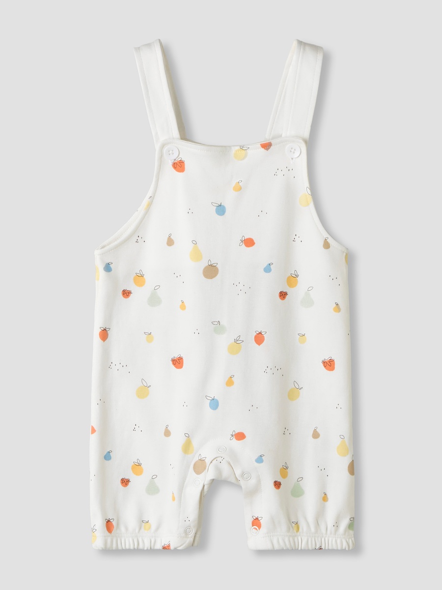 Short Sleeves and Dungaree Set with Fruit Print