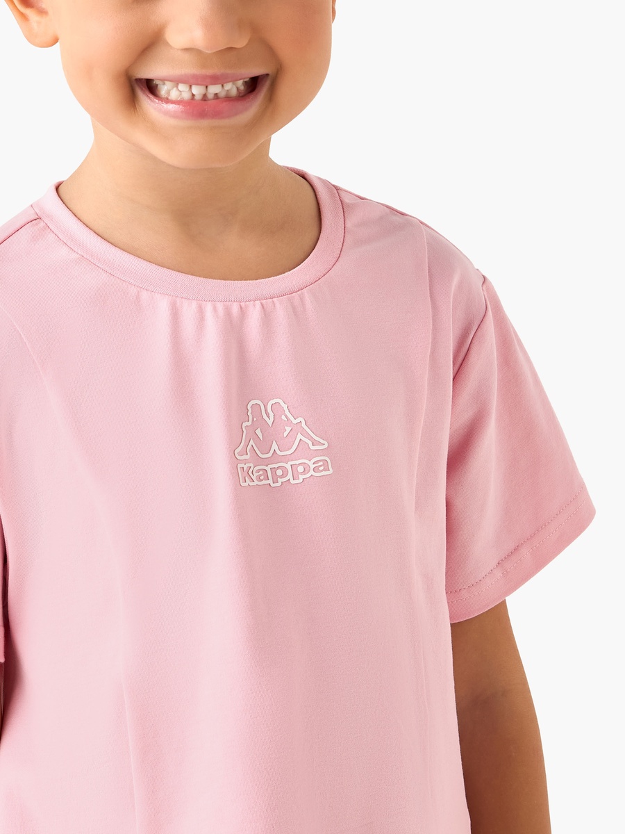 Crew Neck Short Sleeves T-Shirt and Track Pants Set with Logo Print