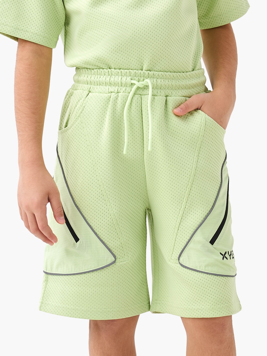 Hooded Short Sleeves T-Shirt and Shorts Set with Logo Print