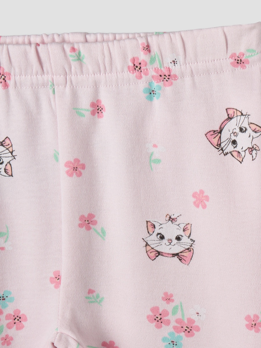 Cotton Collared Neck Long Sleeve Pyjama Set with Marie Print