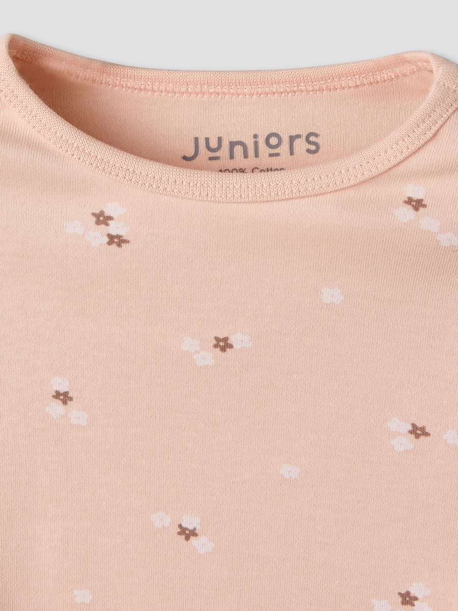 Pack of 3 Cotton Round Neck Long Sleeves Pyjama Set with Floral Print