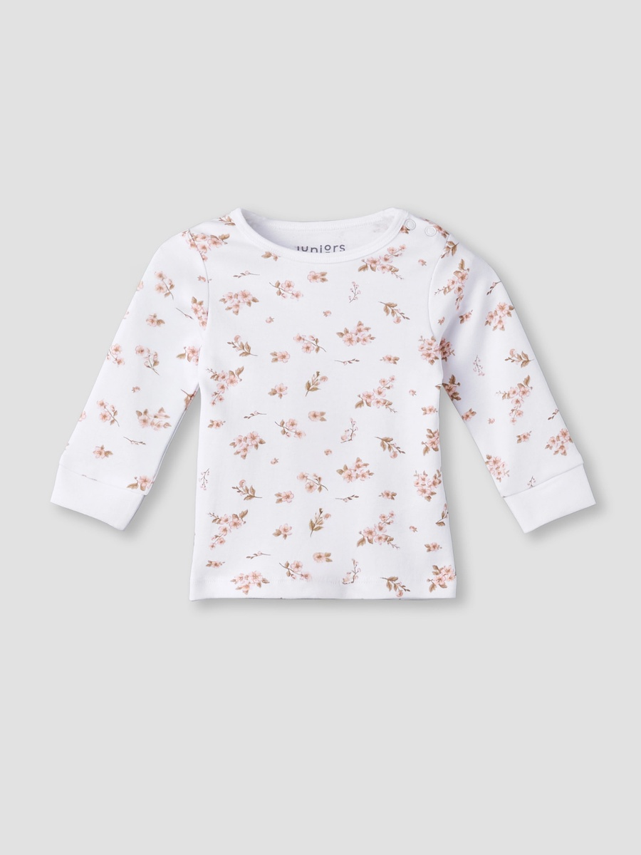 Pack of 3 Cotton Round Neck Long Sleeves Pyjama Set with Floral Print