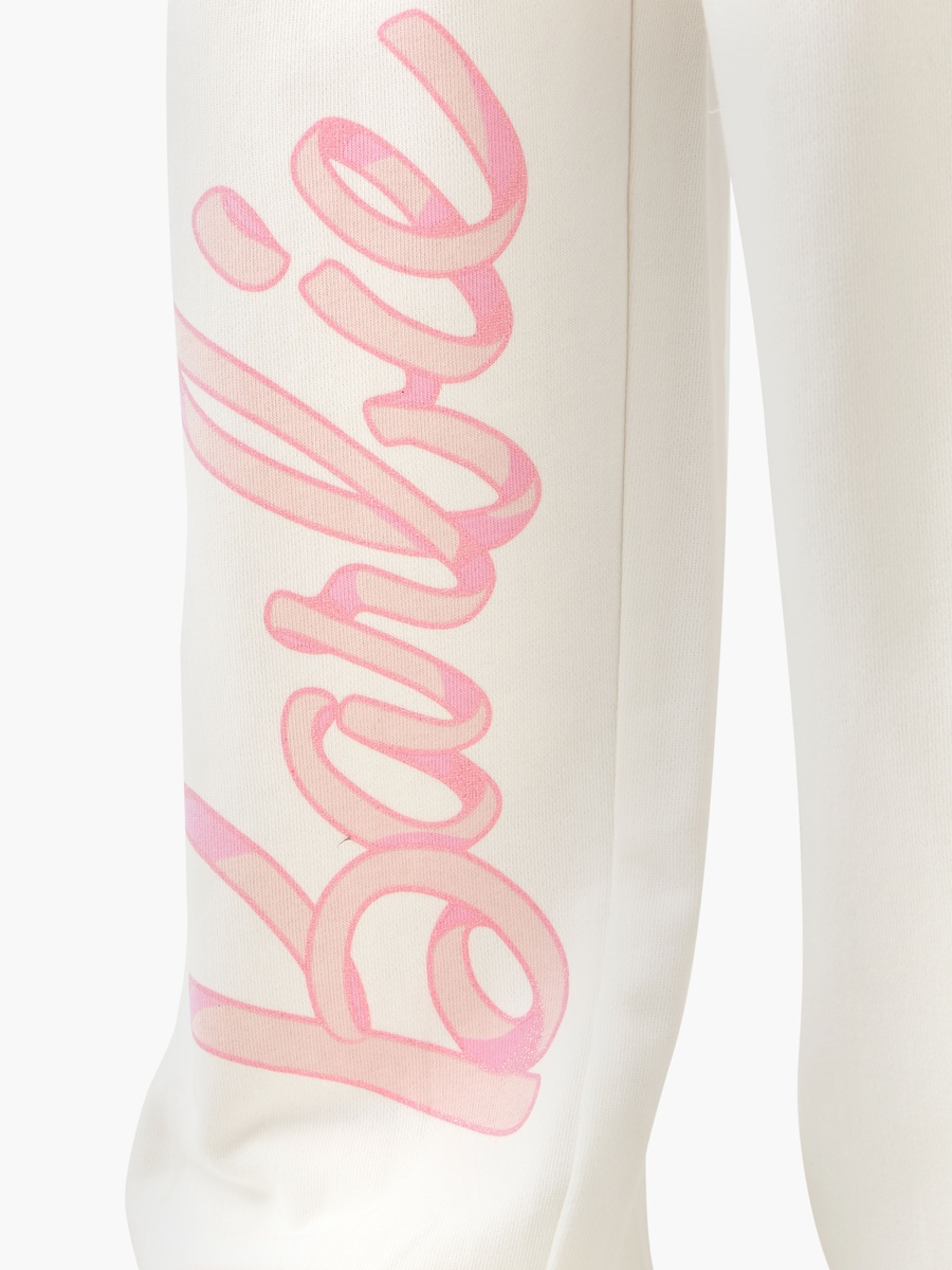 Elasticated Drawstring Waist Joggers with Barbie Print