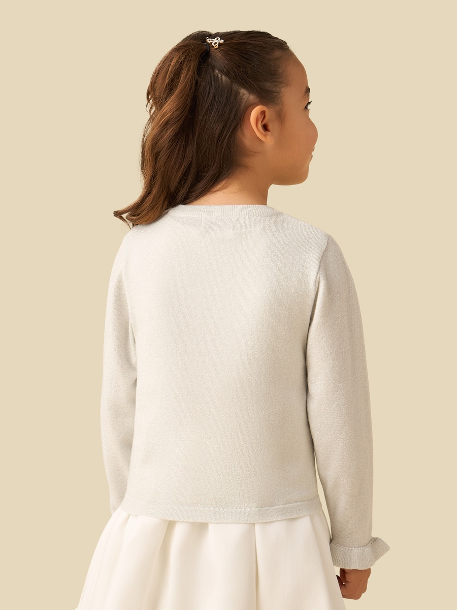 Textured Cardigan with Long Sleeves