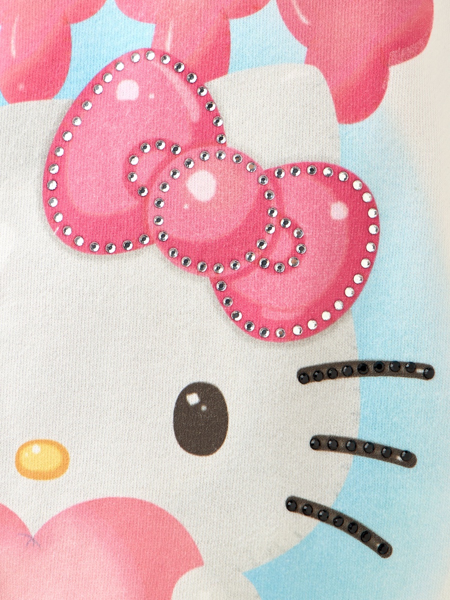 Hello Kitty Print Sweatshirt with Long Sleeves