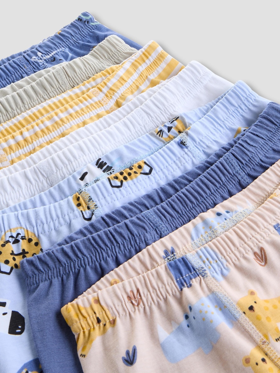 Pack of 7 Cotton Boxers with Print